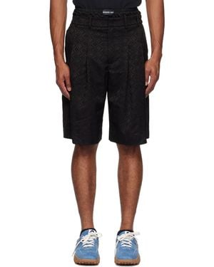 Marine Serre Moon Diamond Jacquard Tailoring Shorts - Black