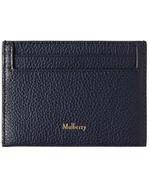Mulberry Logo Embossed Cardholder - Blue