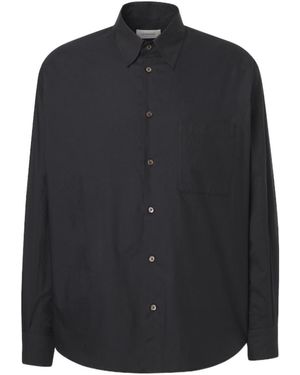 Lemaire Cotton And Silk Shirt - Blue