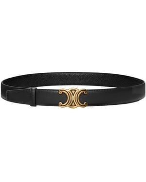 Celine Triomphe Helium Buckle Reversible Strap 30Mm - White