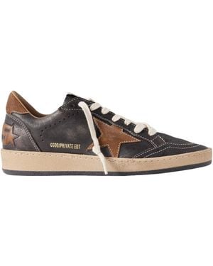 Golden Goose Round-Toe Low-Top Casual Shoes - Brown
