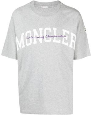 Moncler Logo-Print Cotton T-Shirt - White