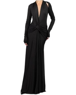 Victoria Beckham Abito Twisted Dress - Black