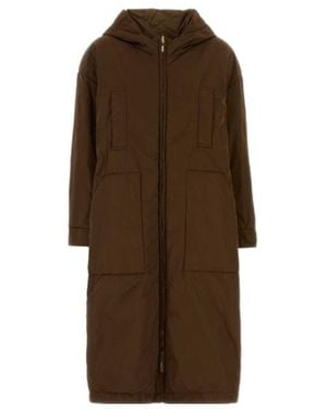 Max Mara The Cube Bosco Reversible Hooded Coat - Brown