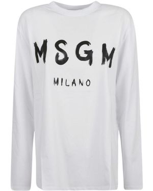 MSGM Long-Sleeved T-Shirt - Grey