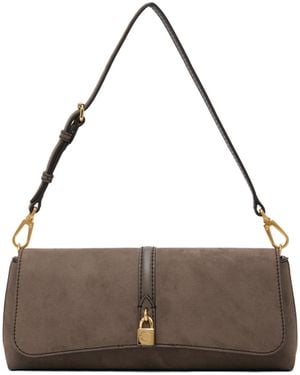 Stella McCartney Ryder Padlock-Detail Clutch Bag - Brown