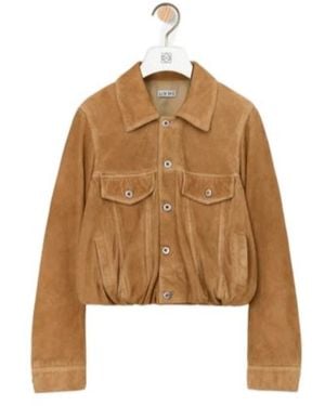 Loewe Balloon Silhouette Buttoned Jacket - Brown