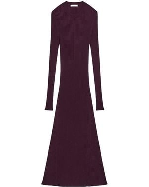 Helmut Lang Long Sleeve Open Back Dress - Purple