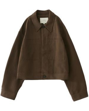Studio Nicholson Piper Cropped Jacket - Brown