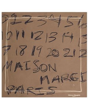 Maison Margiela Number Print Foulard - Brown