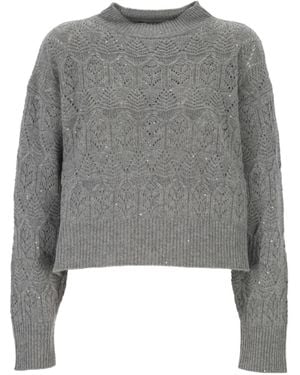 Lorena Antoniazzi Long-Sleeved Sweater - Gray