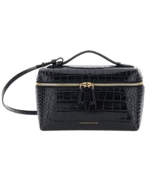 Victoria Beckham Embossed Top-Handle Shoulder Bag - Black