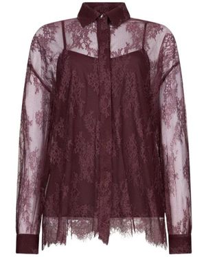 Liu Jo Chantilly Lace Shirt - Purple