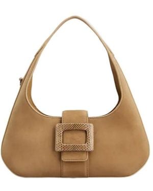 Roger Vivier Belle Vivier Mini Hobo Bag - Brown