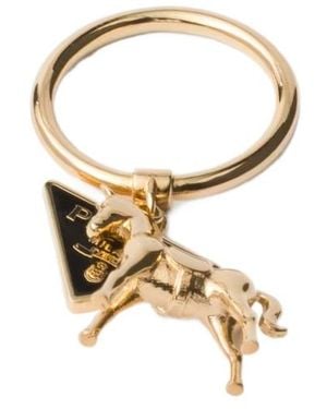 Prada Logo Ring - Metallic