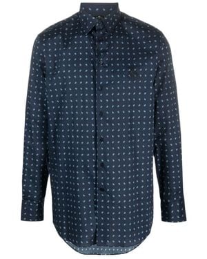 Etro Paisley-Print Button-Up Shirt - Blue