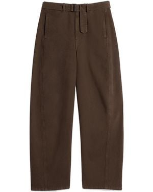 Lemaire Belted Twill Jeans - Brown