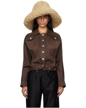 Ruslan Baginskiy Faux-Shearling Hat - Brown