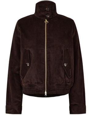 Barbour Corduroy Bomber Jacket - Brown