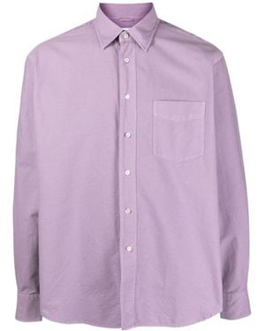 Aspesi Long-Sleeve Cotton Shirt - Purple