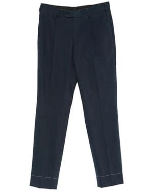 Brioni Pleated Straight-Leg Trousers - Blue