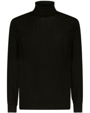 Etro High Neck Sweater With Logo On Rear - Black