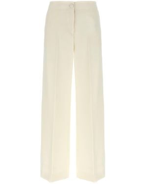 Brioni Pleat Wide-Leg Trousers - White