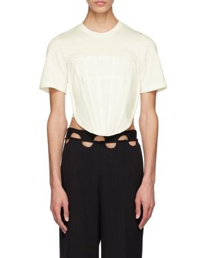 Dion Lee Corset Organic Cotton T-Shirt - White