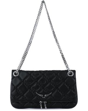 Zadig & Voltaire Rock Ii Quilted-Effect Zipped Satchel - Black