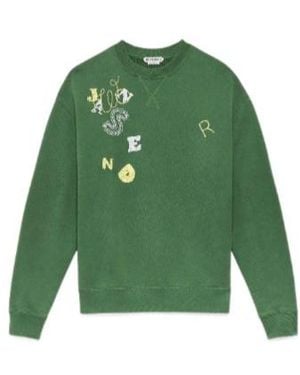 JW Anderson Jw Anderson Embroidered Logo Sweatshirt - Green