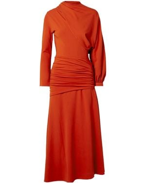 Johanna Ortiz Gathered Stretch-Jersey Maxi Dress