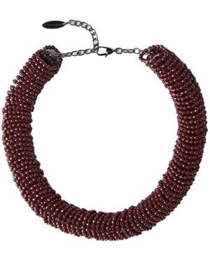 Brunello Cucinelli Hematite And Sterling Choker - Multicolour
