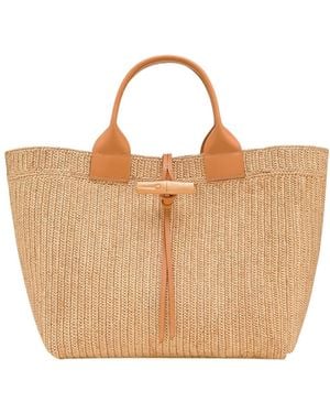 Longchamp Le Roseau L Tote Bag - Natural