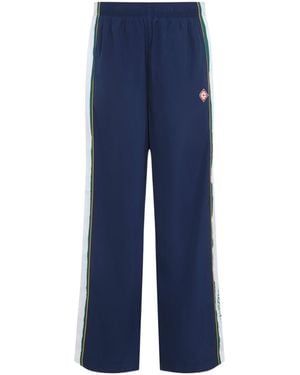 CASABLANCA Logo-Patch Side-Stripe Track Trousers - Blue