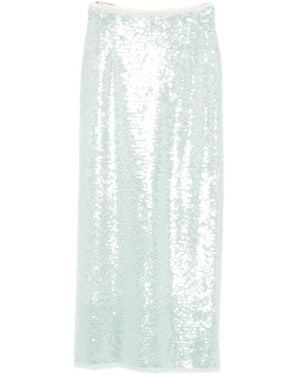 forte_forte Sequin-Embellished Skirt - White