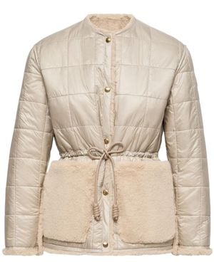 Moncler Tipule Reversible Short Down Jacket - Natural