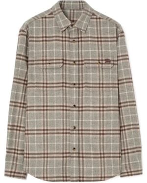 Burberry Apos;S Cadoc Wool Check Overshirt - Grey