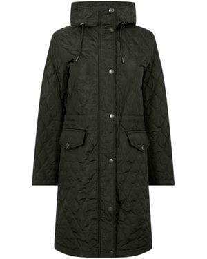 Burberry Hooded Short Quilted Down Jacket - Green