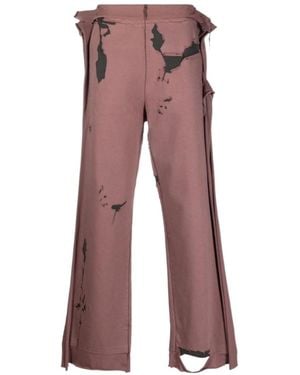 DIESEL P-Martainoff Devor-Effect Track Trousers - Red