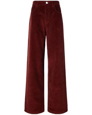 Rohe Corduroy Wide-Leg Trousers - Red