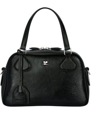 Courreges Courrèges Ac Stud Naplack Bowling Bag - Black