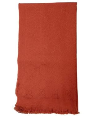 Gucci Jacquard Knitted Scarf - Red
