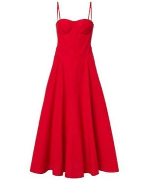 Ralph Lauren Marigot Cotton-Blend Midi Dress - Red