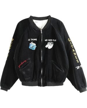 Paly Hollywood Embroidered Bomber Jacket - Black