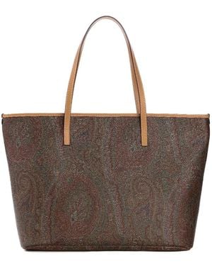 Etro Patterned Shoulder Bag - Brown
