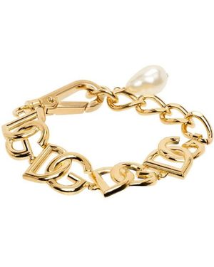 Dolce & Gabbana Logo-Embellished Chain Bracelet - Metallic