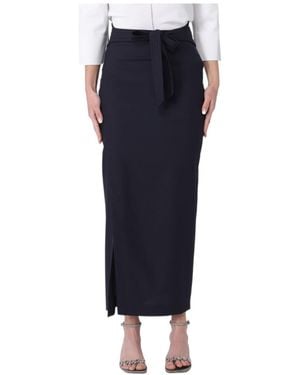 Emporio Armani Slit Skirt - Blue