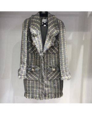 Edward Achour Paris Plaid Coat - Gray