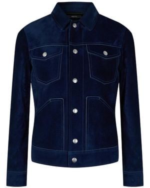 Tom Ford Suede Western Jacket - Blue