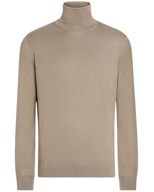 ZEGNA Turtleneck Jumper - Brown
